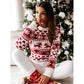 Women Ugly Christmas Sweaters Winter Long Sleeve Knitted Sweater Elk Snowflake Print Knitted Jumpers Knitwear Casual Soft Jacquard Pullover Xmas Look