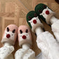 Fashion Non-slip Warm Christmas Elk Plush Shoes