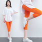 Summer Wear Solid Color Cropped Pants