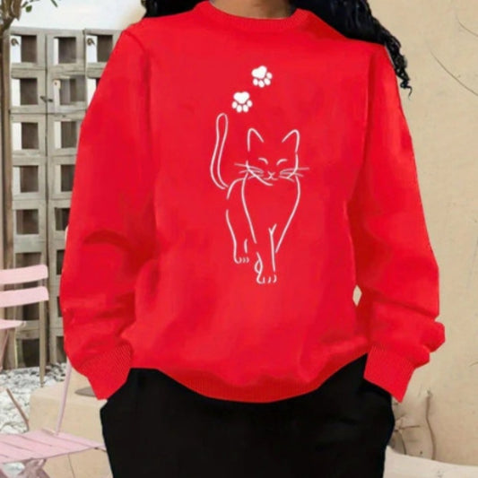 Fleece Sweater Set Leopard Print Love Pattern Women's Autumn And Winter