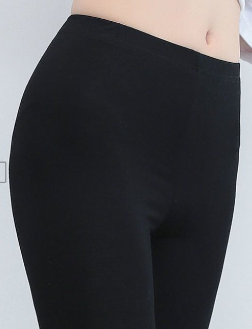 Summer Wear Solid Color Cropped Pants