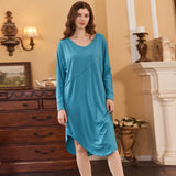 Casual Slit Hem Long Home Wear Pajamas