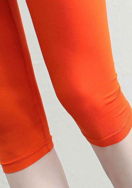 Summer Wear Solid Color Cropped Pants