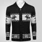 Men's Christmas Jacquard Sweater Button Cardigan Sweater Coat